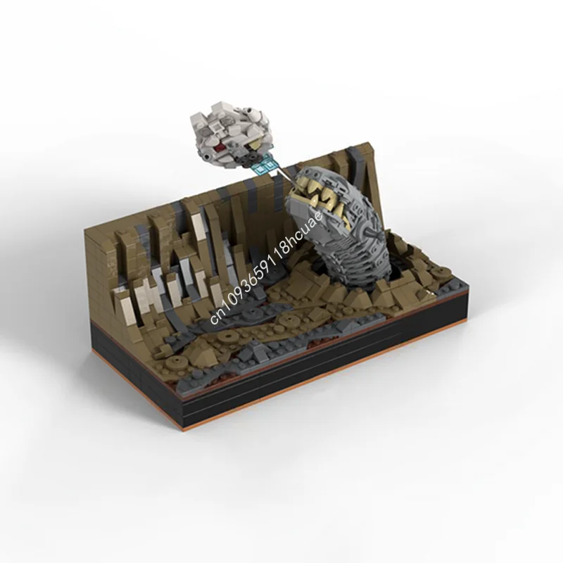 843PCS Star Battle Micro Diorama : Asteroid Field Series PART Final Modular Model Moc Building Blocks Stacking Bricks Creative