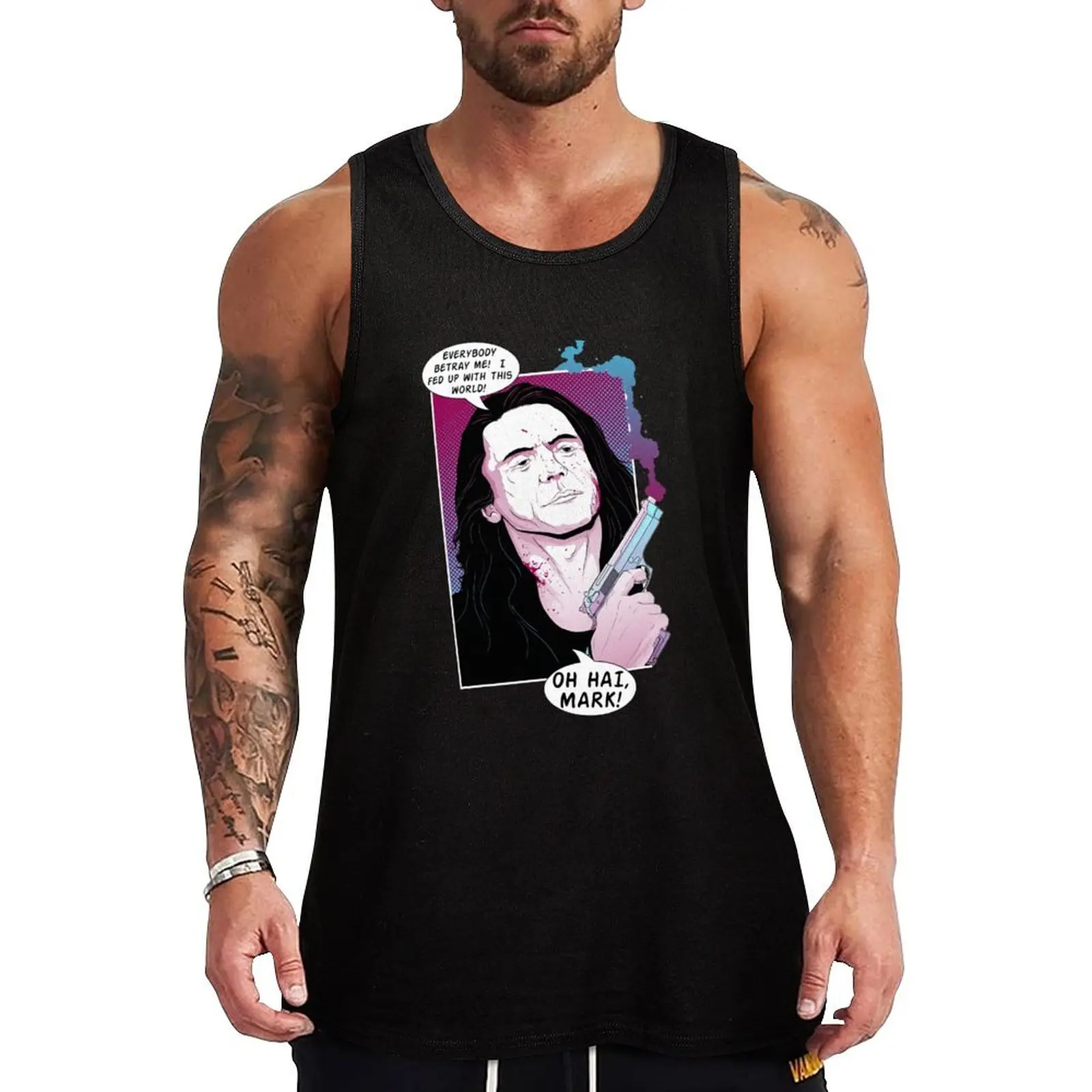 

Oh hai, Mark! Tank Top Bodybuilding shirt sleeveless t-shirts for men Men's summer vest