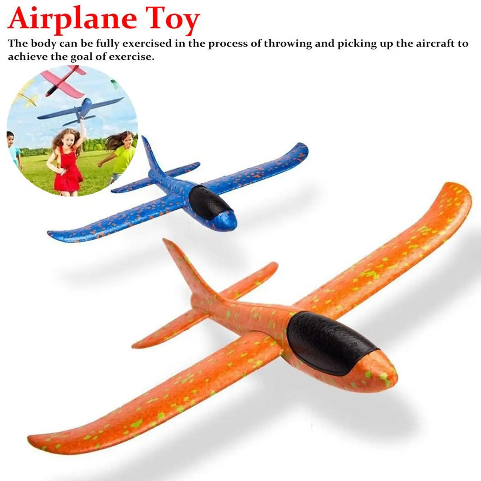 Avión pequeño de espuma EPP para niños, Avión de lanzamiento a mano, modelo de vuelo, juguetes al aire libre, regalos de juego de fiesta, 38cm