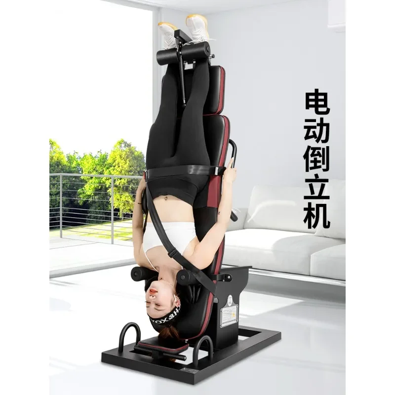 inverted machine household electric automatic lumbar cervical spine traction stretch upside down fitness equipment