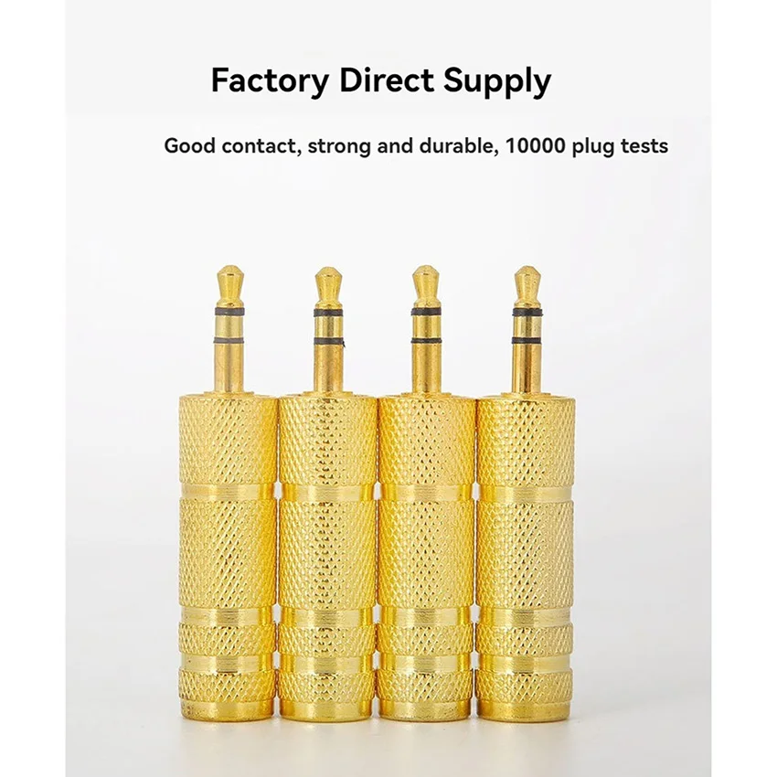 6.35 ثقب أنثى إلى 3.5 ذكر التوصيل محول الصوت للبيانو الإلكتروني/ستيريو/أجزاء الميكروفون 1 قطعة/1 زوج/5 قطعة الاتحاد الروتاري