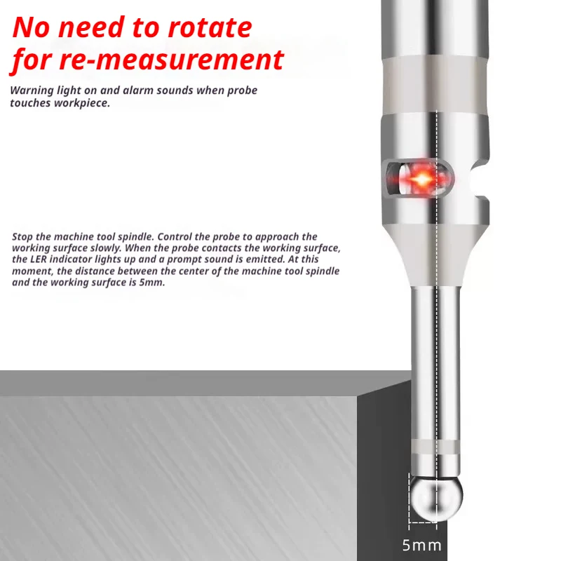 CNC Milling Lathe Measurement Tool | Titanium Non-magnetic Center Finder Touch Point Sensor
