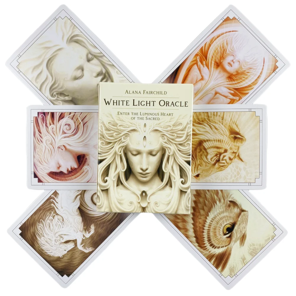 White Light Oracle Cards Game Fortune-telling Tarot Divination Edition Creativity Messages Board Deck