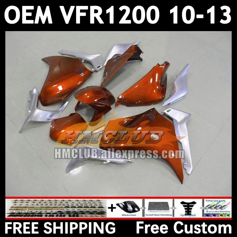 Injection For HONDA VFR1200 VFR 1200 RR dark orange CC 87No.7 VFR-1200 10 11 12 13 VFR1200RR 2010 2011 2012 2013 OEM Fairings