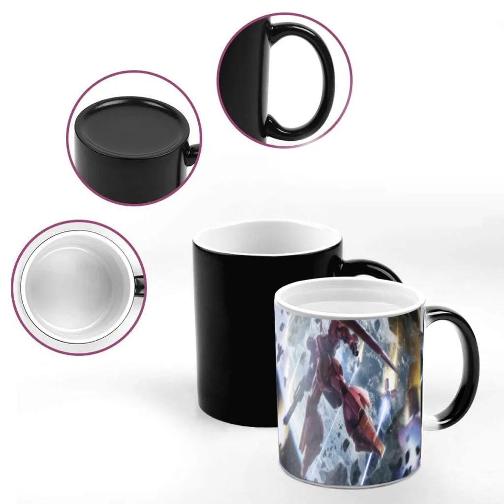 Gundam Classic Movie Color Changing Mug Magic Heat Sensitive Tea Cup Coffee Mug Gift Mug for Your Kids or Your Friends