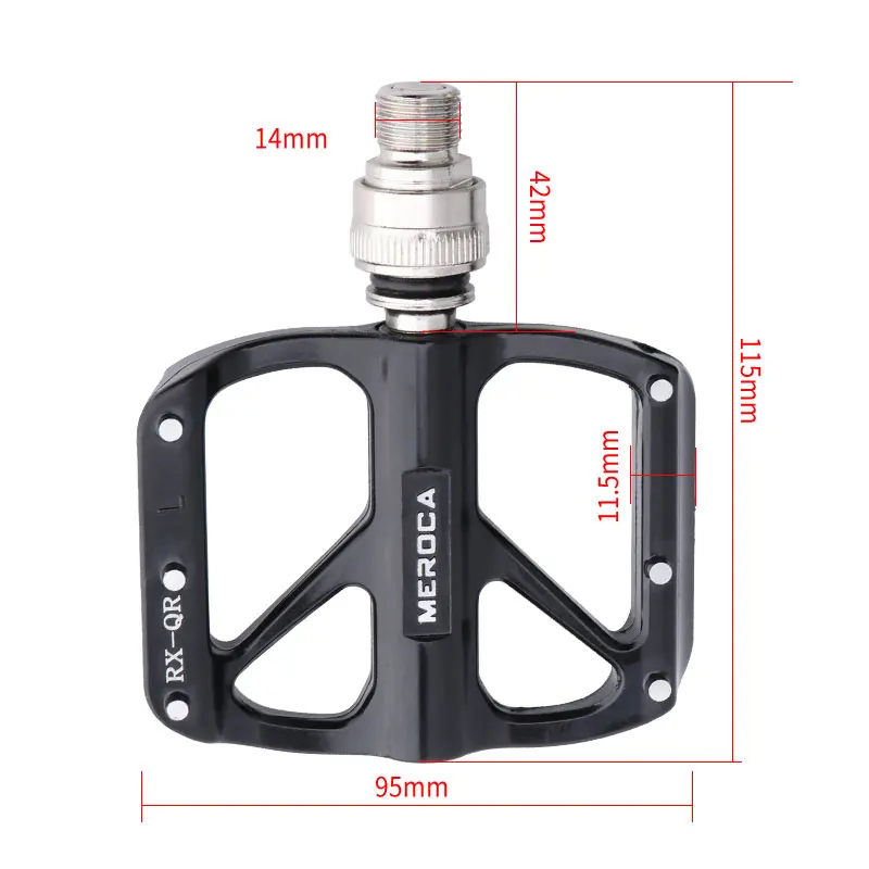 MEROCA Bicycle Quick Release Pedal Seal 3 Bearing Ultra-light Aluminum Alloy MTB Road Bicycle Non-slip For Brompton Bike Pedals