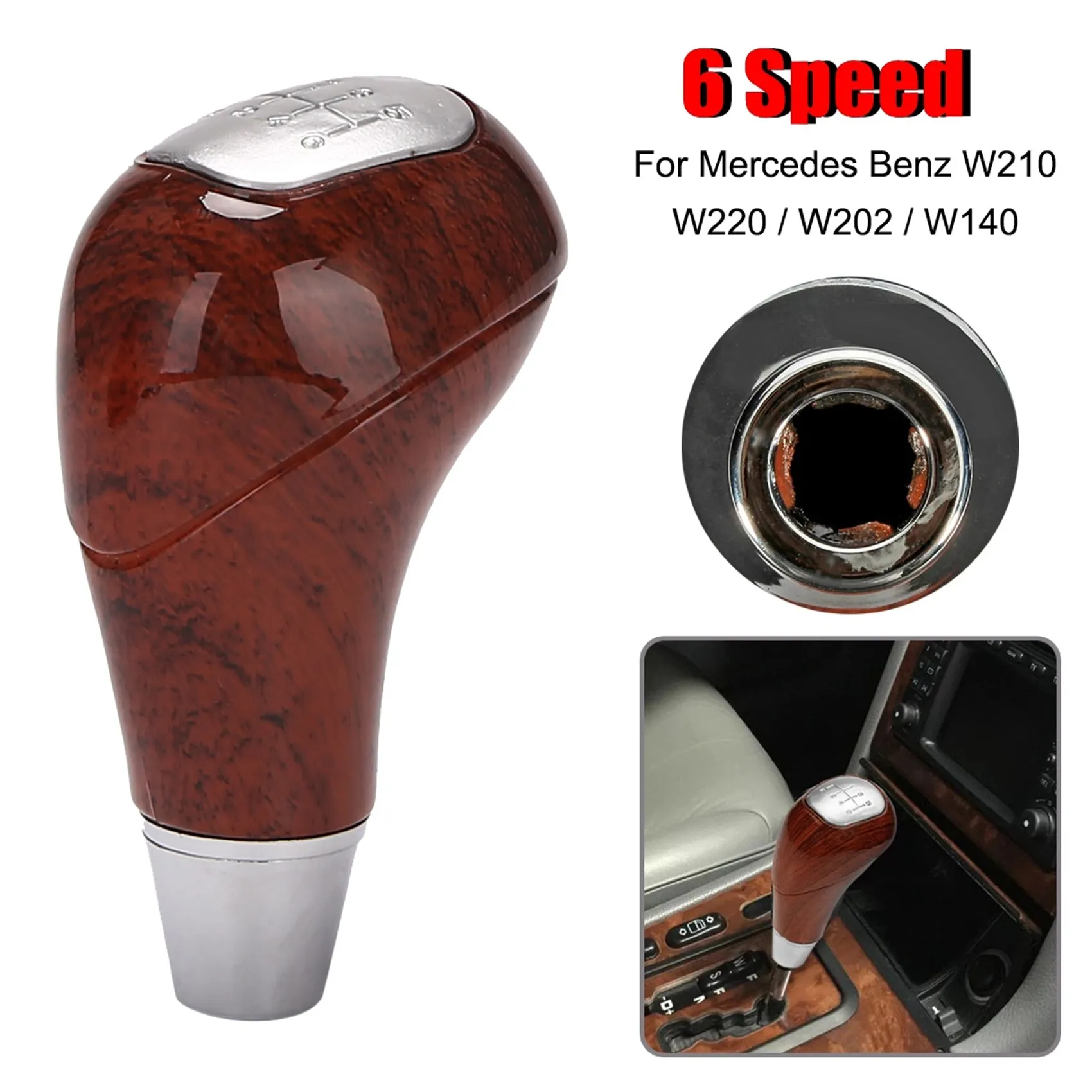 6 Speed Manual Car Gear Shift Knob Shifter Gear Lever Boot for