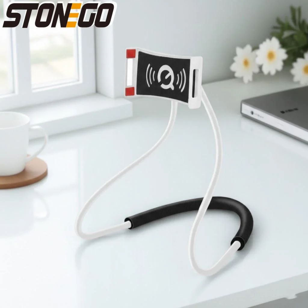 

Extendable Neck Phone Holder 360° Rotating Adjustable Universal Mobile Phone Mount Selfie Stick