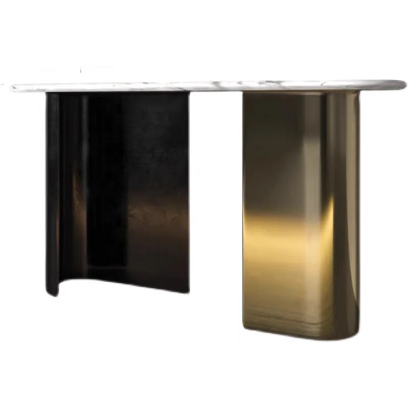 

Modern light luxury stainless steel marble entrance platform entry small apartment hotel clubhouse lobby corridor simple case