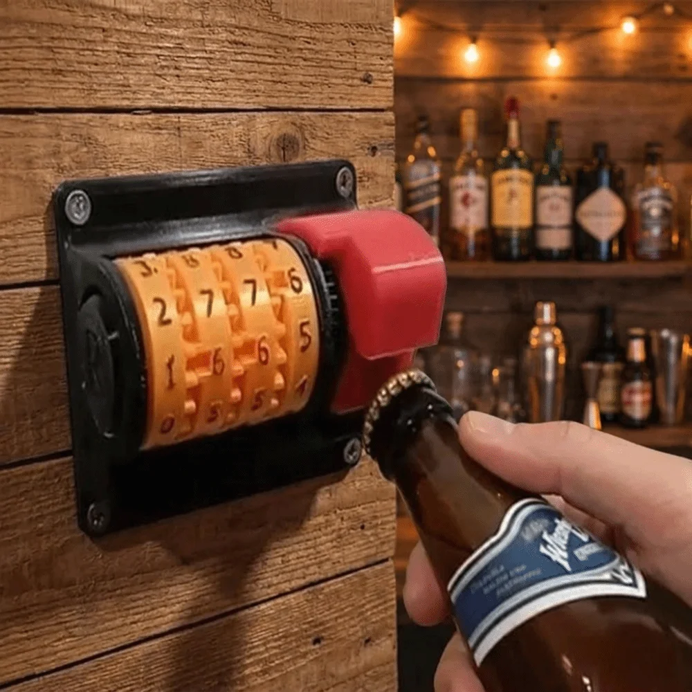 Creative Automatic Count Counter Bottle Opener Plastic Funny Wall Mounted Opener Precise Beer Bottle Opener Club