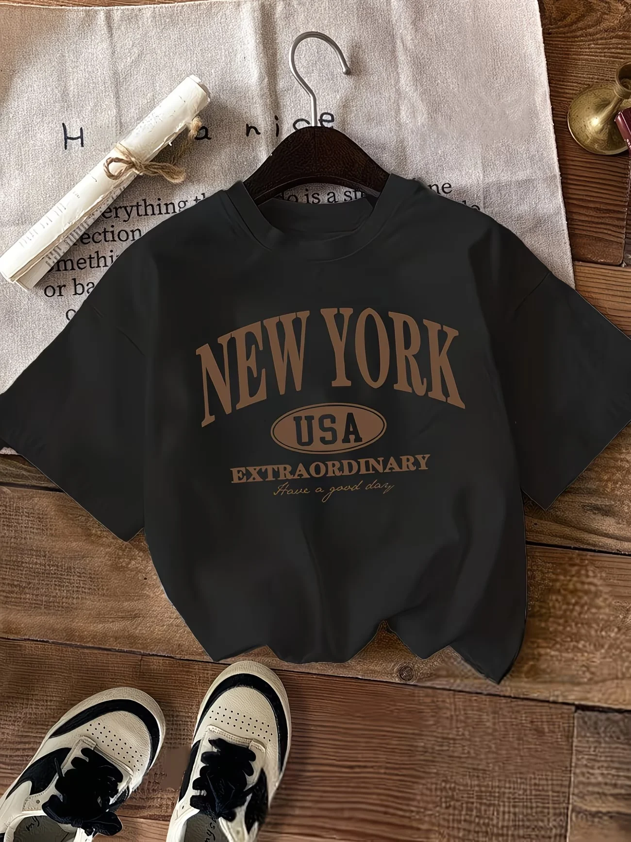 New York USA Letter Print Graphic T Shirt Men Women Summer Short Sleeve Casual Vintage Streetwear Harajuku Unisex Tops