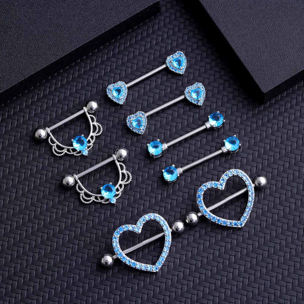 14G Edelstahl Nippelpiercing Set Nippelringe Barbell Pack Rote Kirsche Kuchen Nippel Schmuck Bulk Kristall Nippelpiercings – Detail 18