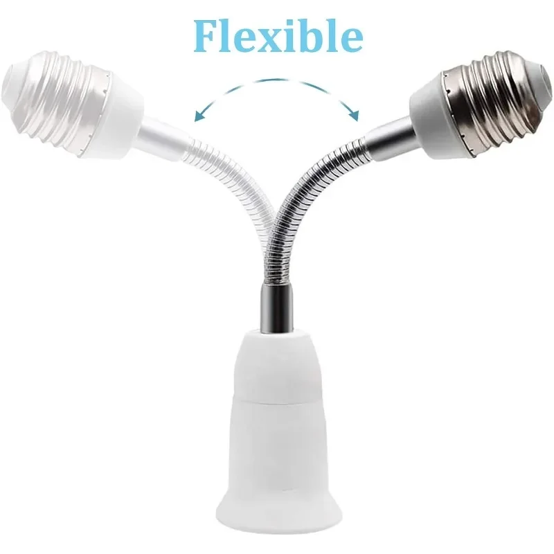 20CM 30CM 40CM 50CM 60CM Flexible E26 to E27 LED Bulb Extension Lamp Holder Light Socket Adapter LED Lamp Holder Converter