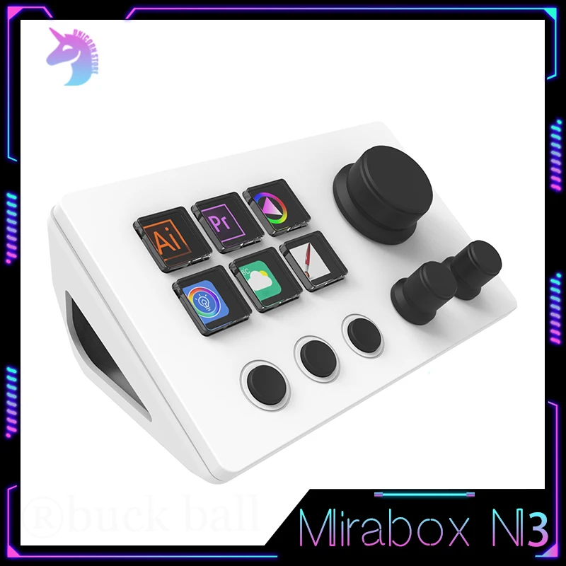 

Mirabox N3 StreamDeck Visual Keyboard 6Keys Global Version Live Content Creation Controller LCD Button Stream Deck Custom Button