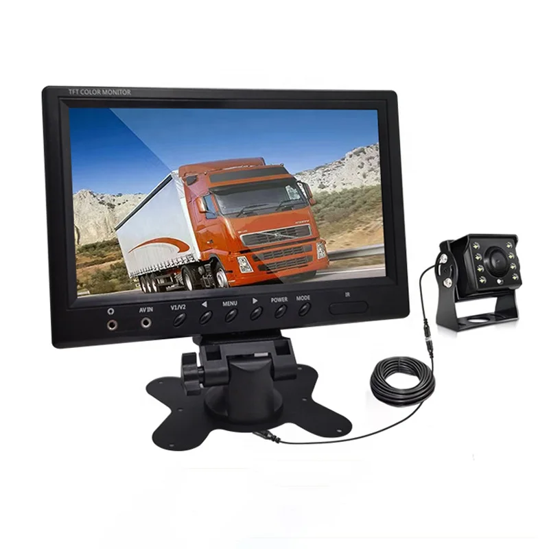 

7 inch Display Tft Lcd Color 2 Channel Video Recording 7 inch Truck Bus Quad Car Monitor System With 2 HD Cameras