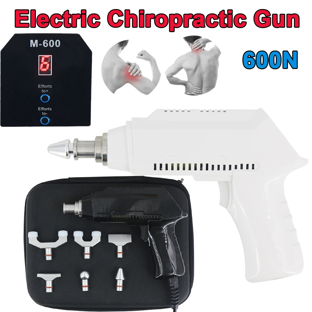 

2025 Electric Chiropractic Adjusting Tool Impulse Massage Cervical 6 Head Intensity ED Treatment Health Care Chiropractic Gun