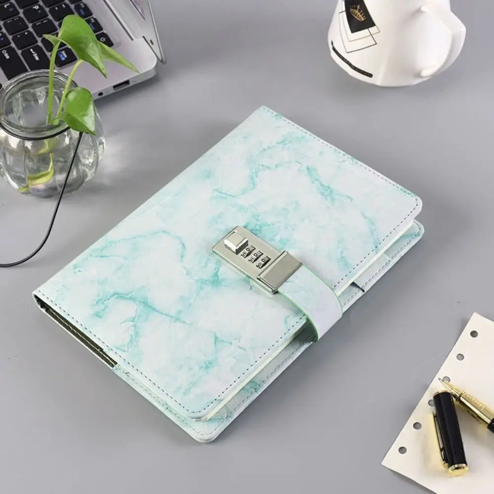 

Office Supply 96-Page Password Notebook A5 PU Leather Personal Notepad Smooth Writing Retro Secure Diary Binder Study
