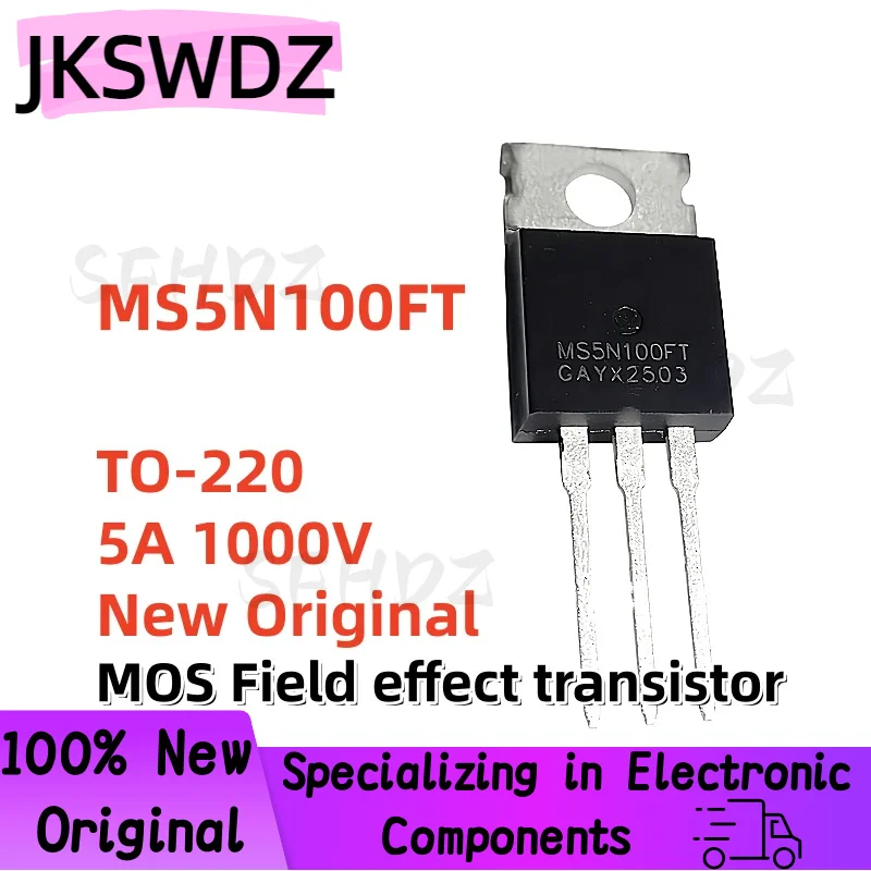 

10/20PCS 100% New Original MS5N100FT TO-220 5A 1000V MOS Field effect transistor Best Quality In Stock