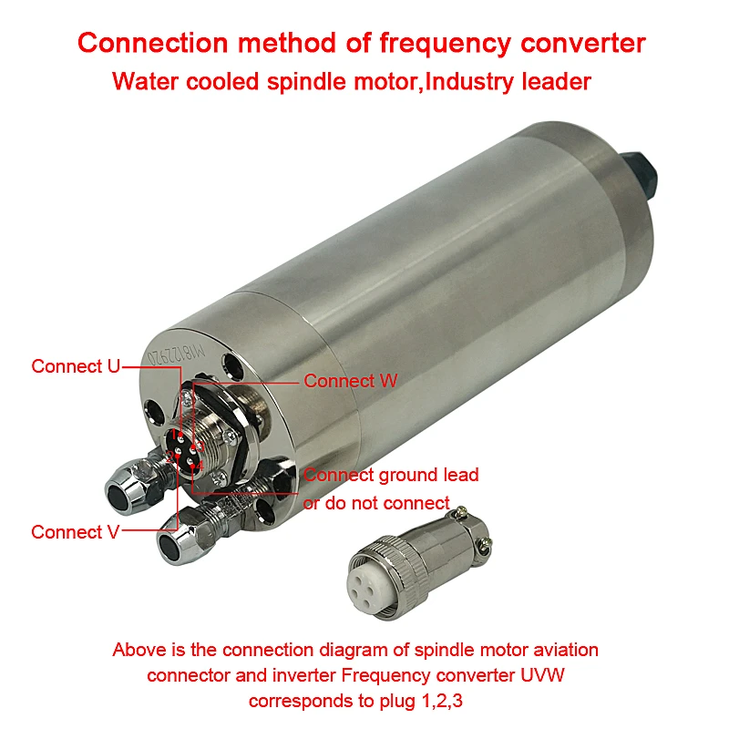 Imagem -05 - Motor de Eixo para Fresadora Cnc 800w 15kw 22 kw 220v Eixo de Resfriamento de Água com Rolamentos para Perfuração de Gravação