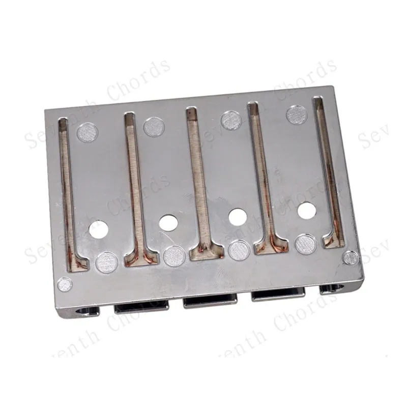 A Set Of Silver Iron Adjustable Electric Bass Guitar Bridge 4 Strings Musical Instruments Accessories Parts