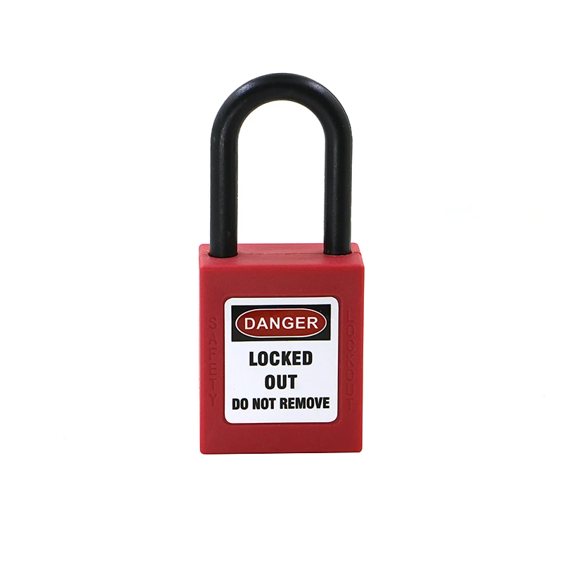 Safety Lockout Padlock 38mm Nylon Shackle Engineering Plastics OSHA LOTO Hazardous Energy Isolation Keyed-Different Keyed-alike