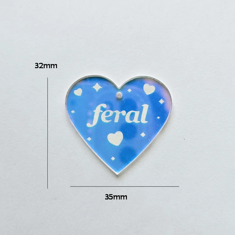 Trendy Laser Cut Acrylic Heart Earrings For Women Personality Color Changing Carving Letter Bite Hell Rage Drop Dangle Earring