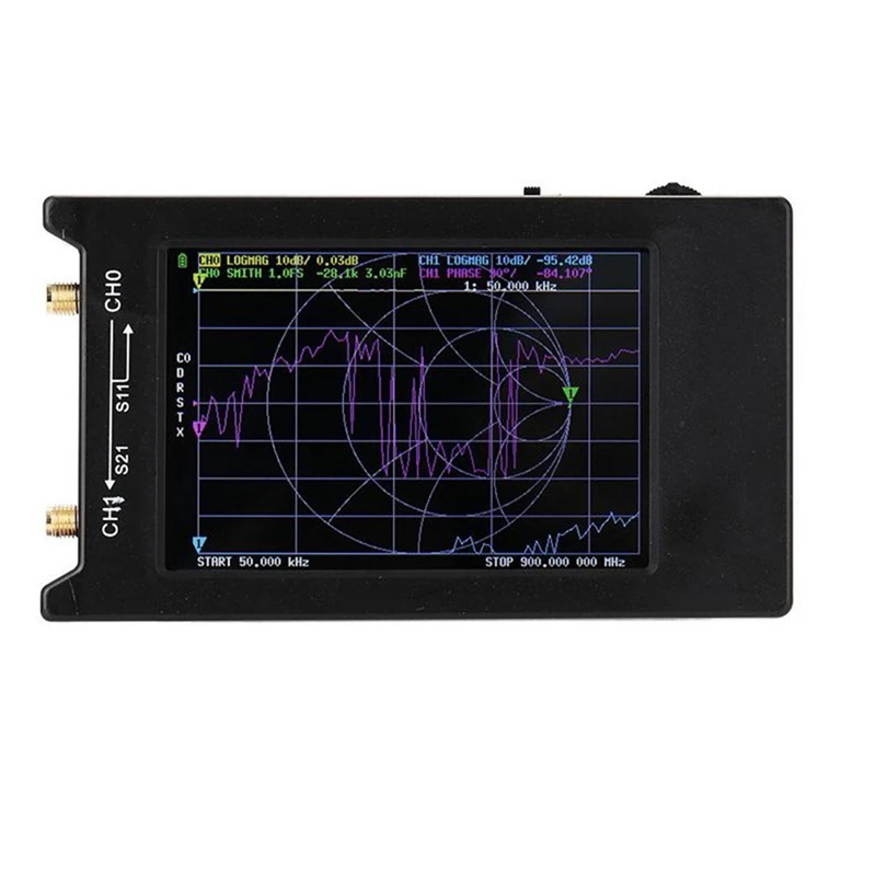 Nanovna-H4 Vector Network Analyzer MF HF VHF UHF Antenna Analyzer 4 Inch Display Network Spectrum Analyzer Black