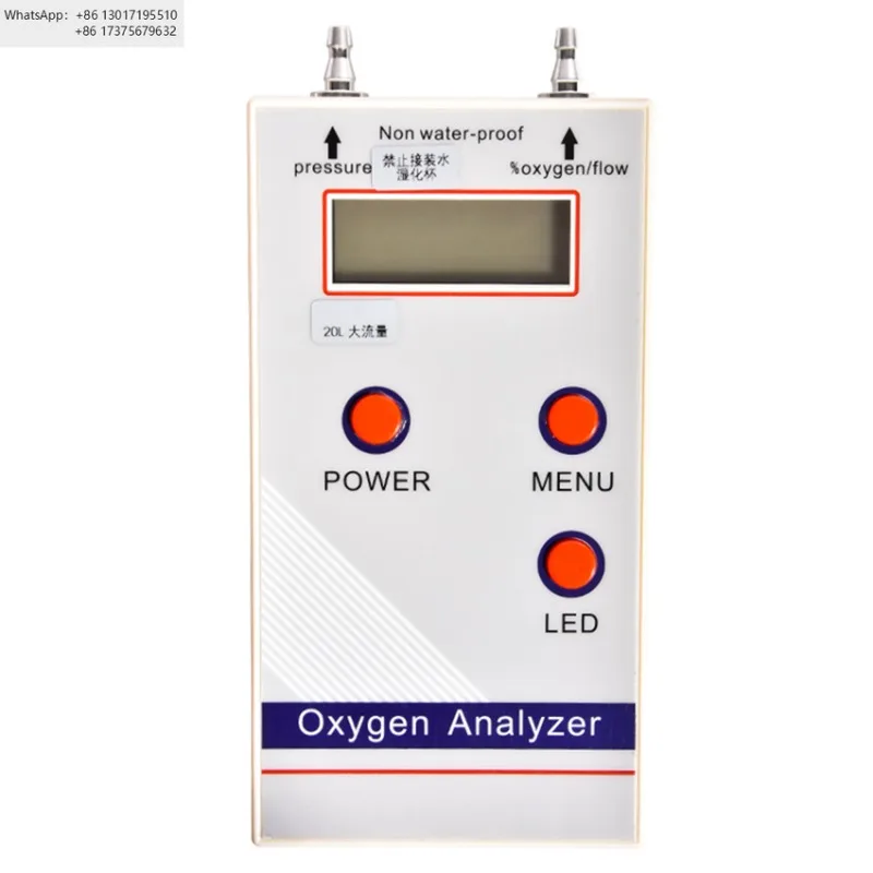 Oxygen Analyzer Professional Portable O2 Oxygen Concentration Meter Detector Flow Pressure Detection Meter Gas Detector