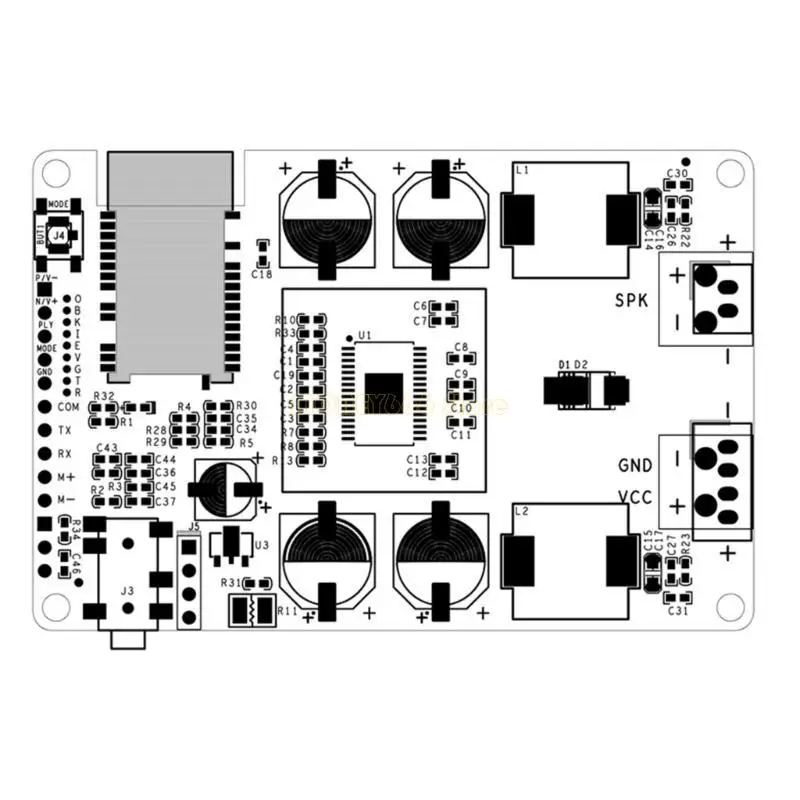 F62C Bluetooth-Bluetooth 5.0 Amplificatore alimentazione Scheda singola canale 80W/100W Input Aux