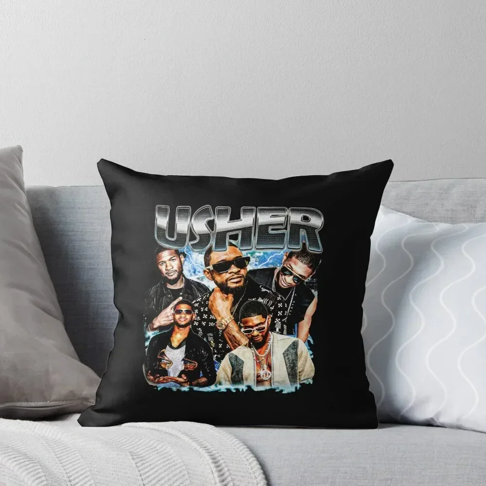 

Vintage Usher 90s Throw Pillow pillows decor home New year Luxury Sofa Cushions pillow