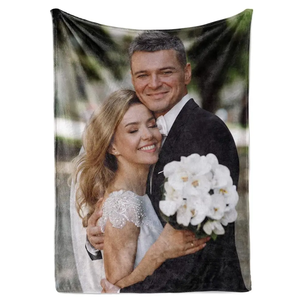 

Ships Next Day, Custom Blanket With Picture - Printed In Usa, Personalized P Blanket (Fleece – 60X80)