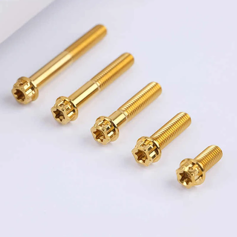 1 قطعة مسامير التيتانيوم شفة الداخلية البرقوق دراجة نارية المسمار M4 M5 x 6 8 10 12 14 16 18 20 22 25 28 30 35 40 45 50 55 60 65 70 75 80 مللي متر #6