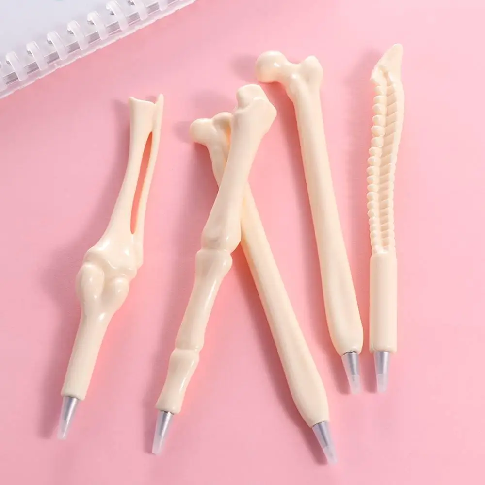 5 szt. Długopisów typu 1.0 z kością, niebieski tusz, długość 14,7 cm, długopisy szkolne w kształcie kości, długopis biurowy w kształcie kości.