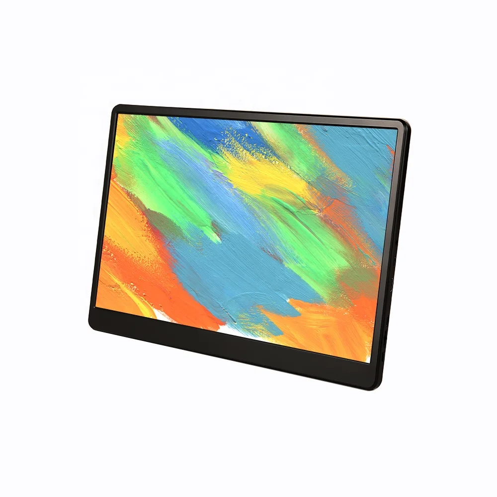 Monitor Portabel 15.6 Inci 1080P dengan Stand yang Dapat Disesuaikan, Layar IPS Dual Monitor untuk Gaming, Monitor Kedua untuk Laptop saat Bepergian