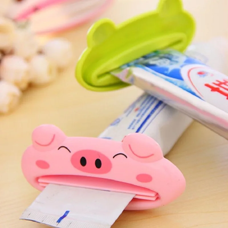 1pc Cute Portable Toothpaste Dispenser Plastic Toothpaste Squeezer Useful Toothpaste Holder For Travel Home Bathroom Accessories