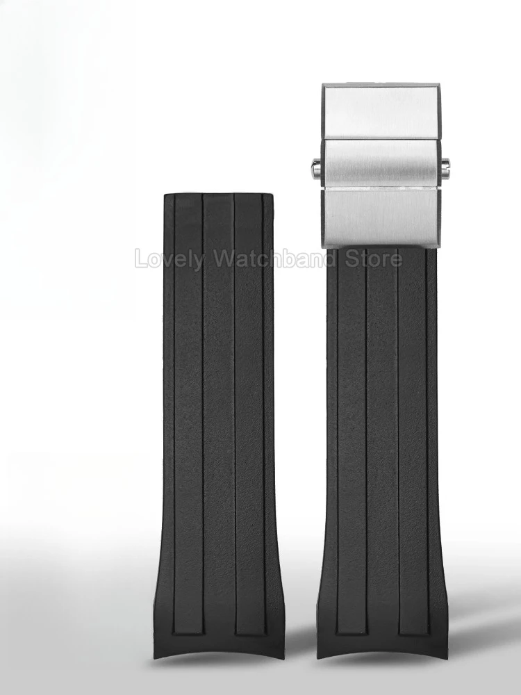 حزام ساعة سيليكون مقاوم للعرق وصديق للبشرة ومضاد للانزلاق لسلسلة MIDO Ocean Star Diver M026 سوار بإبزيم خاص قابل للطي