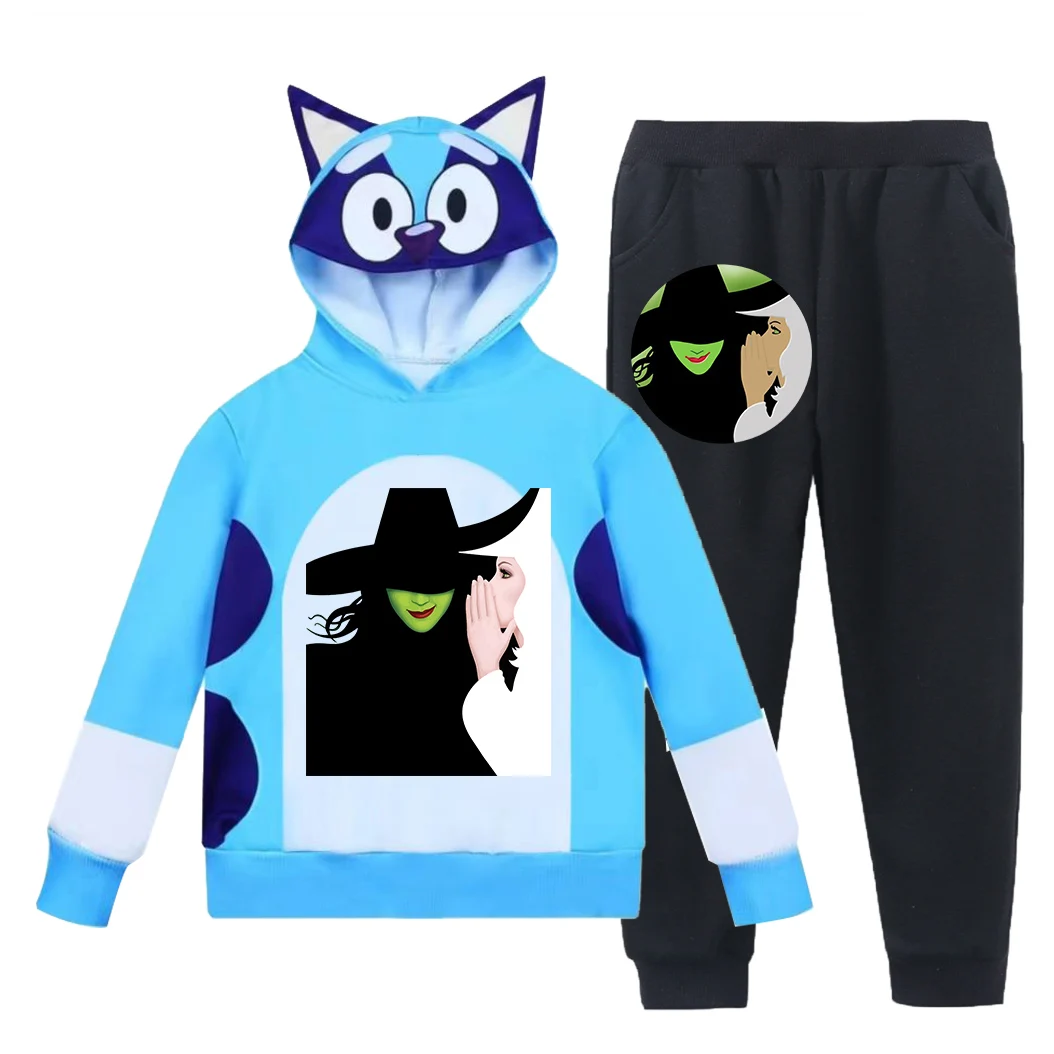 Kids Movie Wicked Long Hoodies + Pants Clothes Set Cartoon Sweatshirts 2pcs Sets Toddler Girl Outfits Wish Asha Boy Sportsuits