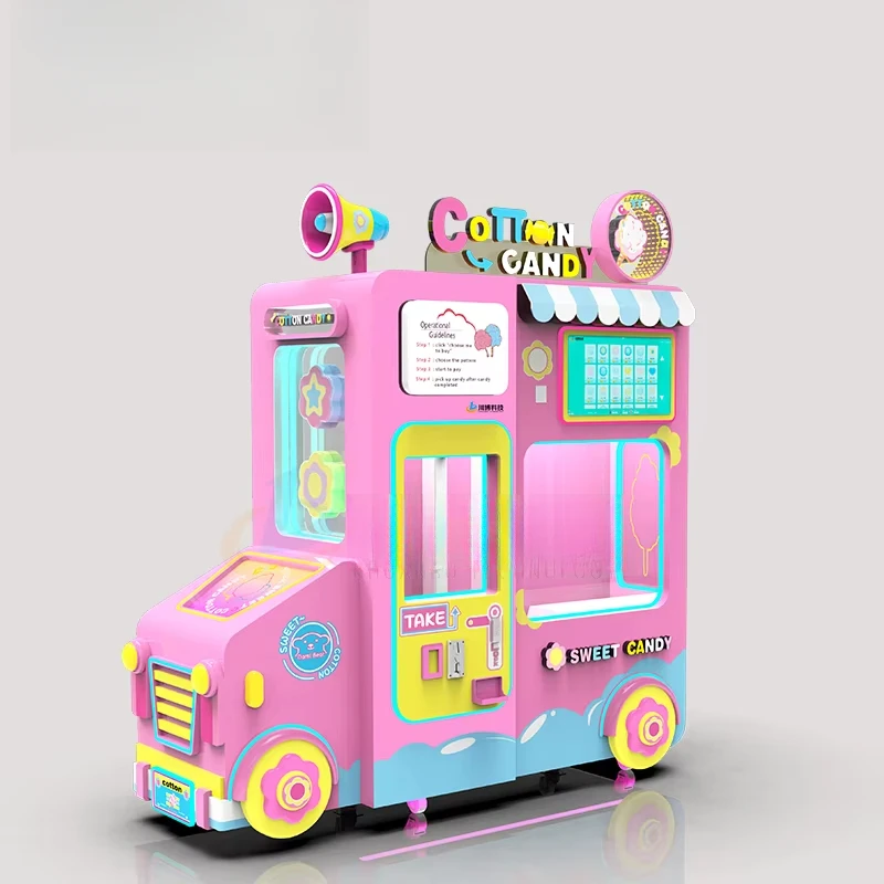 Fully Automatic Cotton Candy Vending Machine Smart Commercial Electric Machine for Cotton Candy