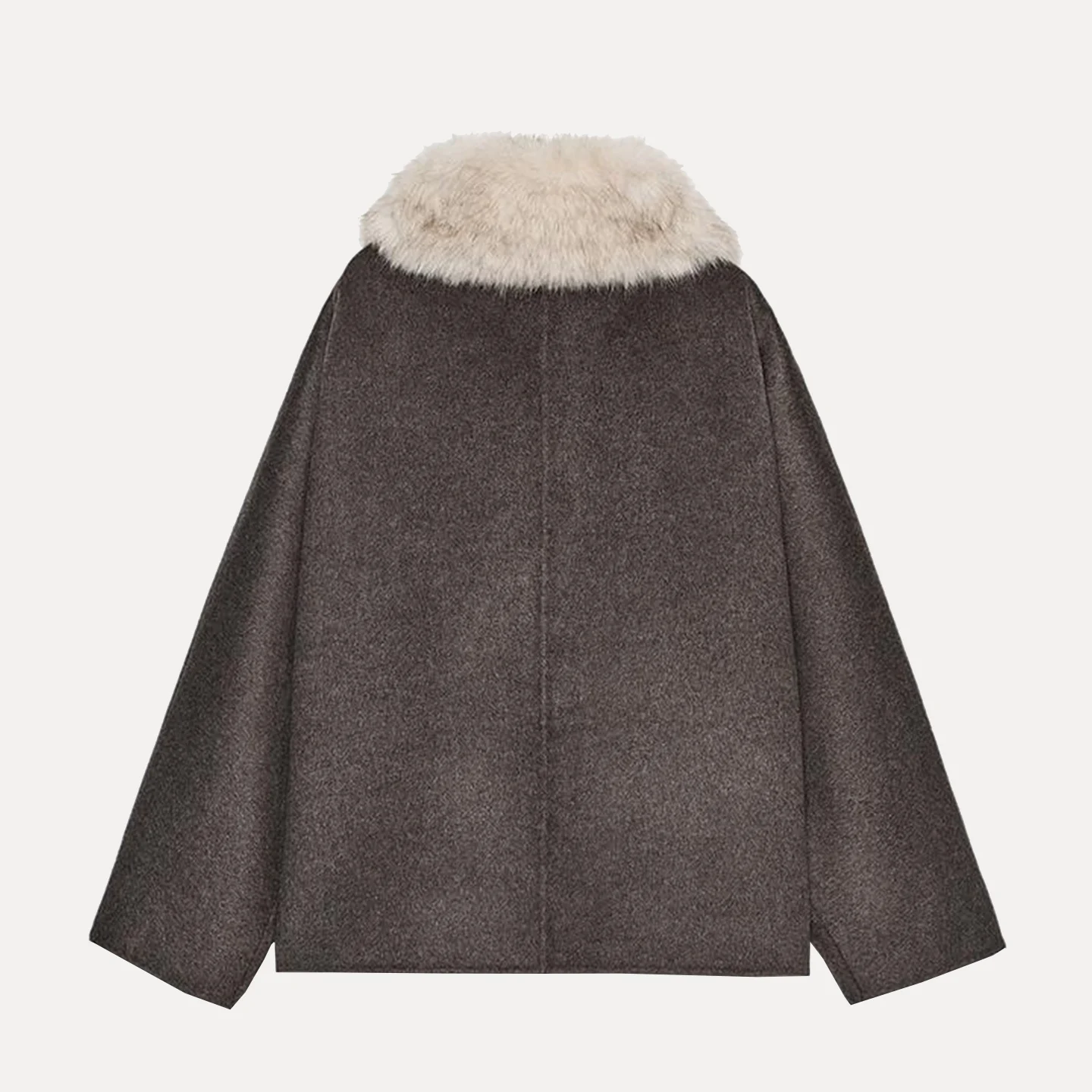 엘리 인조 모피 효과 자켓 2025 가을 신상 여성 패션 Z 스탠드 핏 외투 여성용