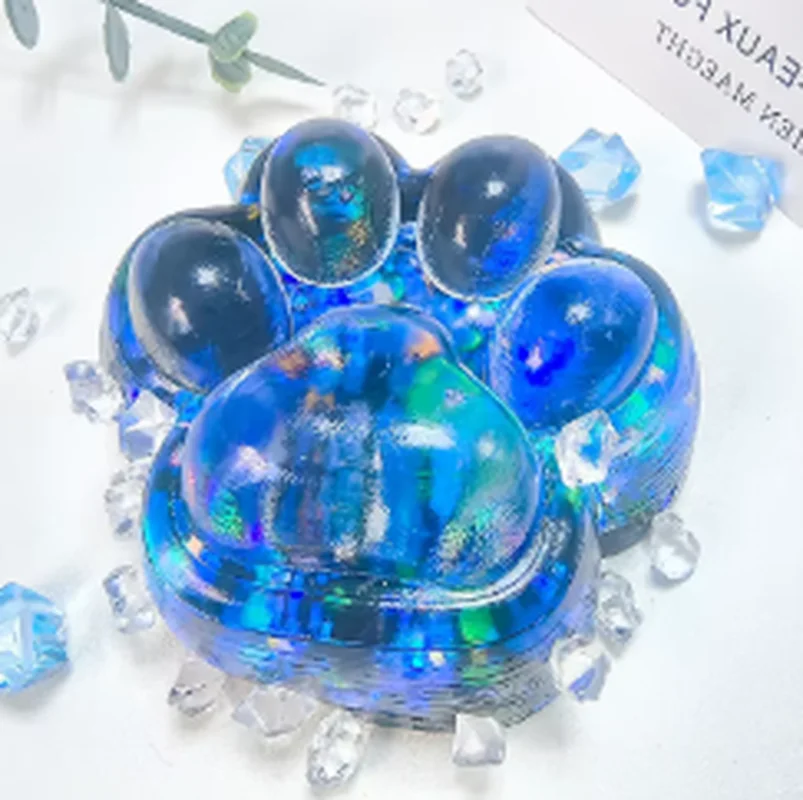 New In Stock Sparkling Aurora Cat Claw Pinch Music Crystal High Beauty Stress Relief Tool Pinch Toy Surprise Gift For Friends