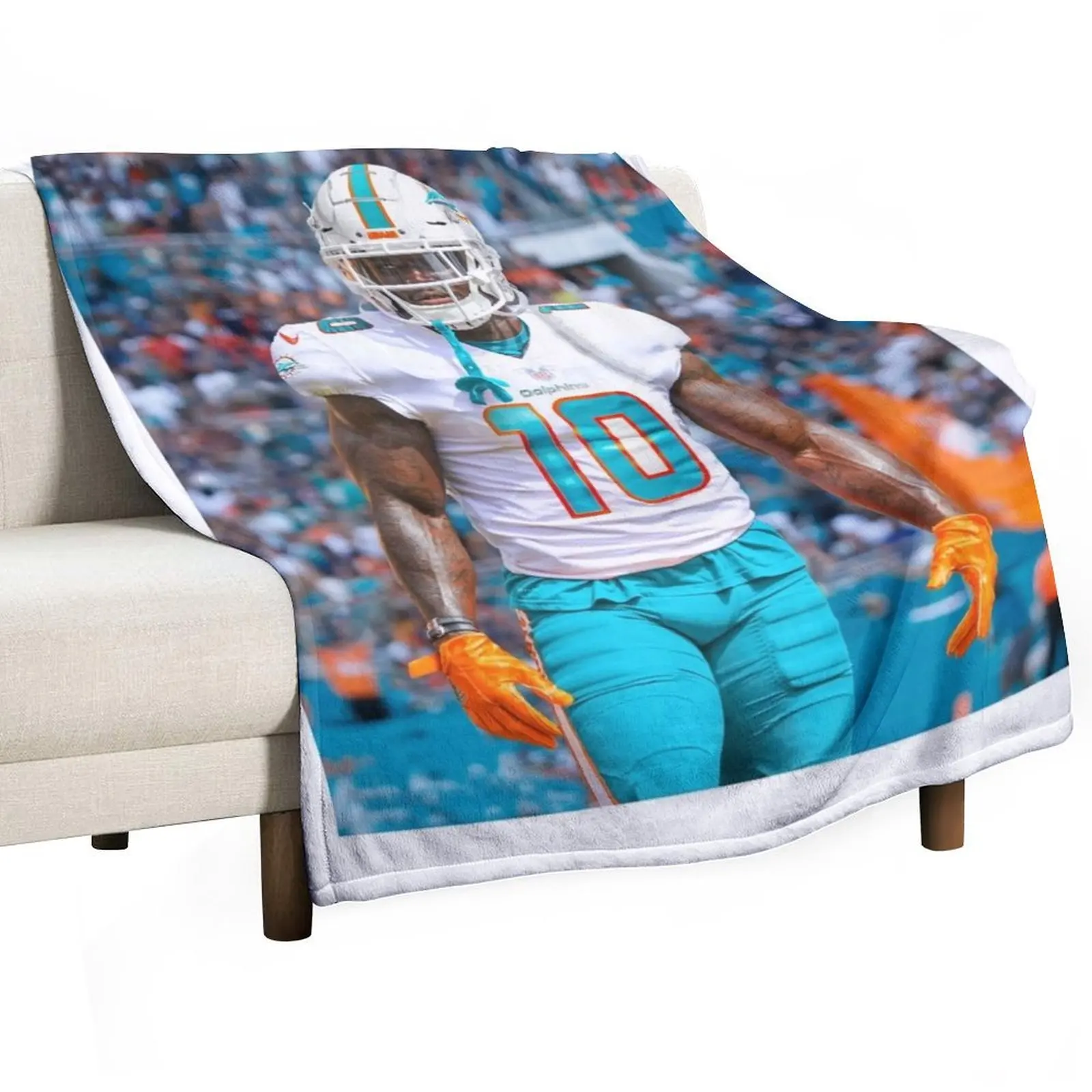 

Tyreek Hill Throw Blanket Winter beds Moving Bed linens Custom Blankets
