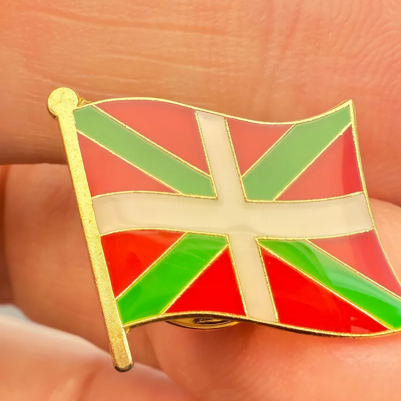 Pays Basque Flag Metal Soft Enamel Lapel Badge Pins Brooches