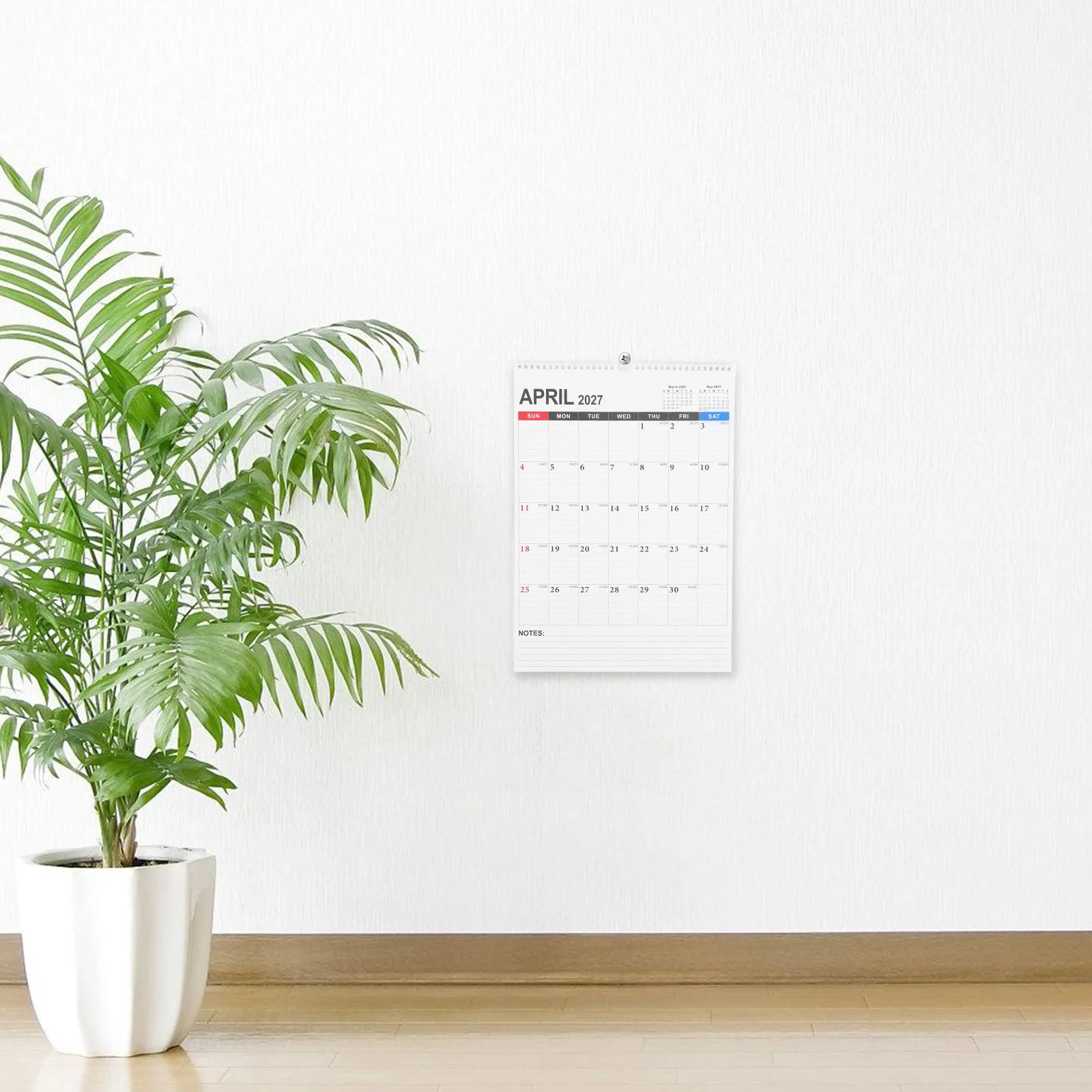

2026 Wall Calendar Hanging Monthly Planner Simple Paper for Office Daily Family