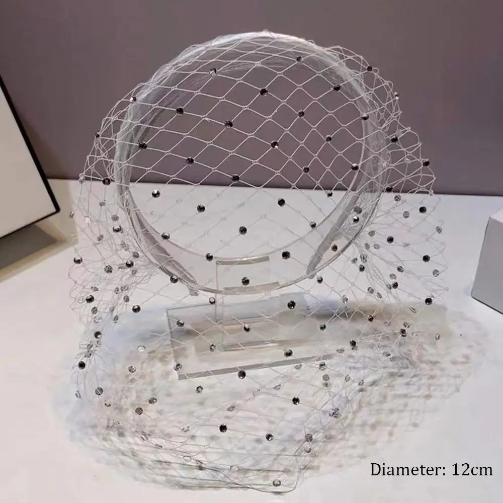 مجوهرات الشعر الحجاب Headbands إكسسوارات الشعر فستان حفلات الزفاف شبكة غطاء الوجه رئيس هوب غطاء الرأس المرأة سيدة فتاة الشعر الأطواق