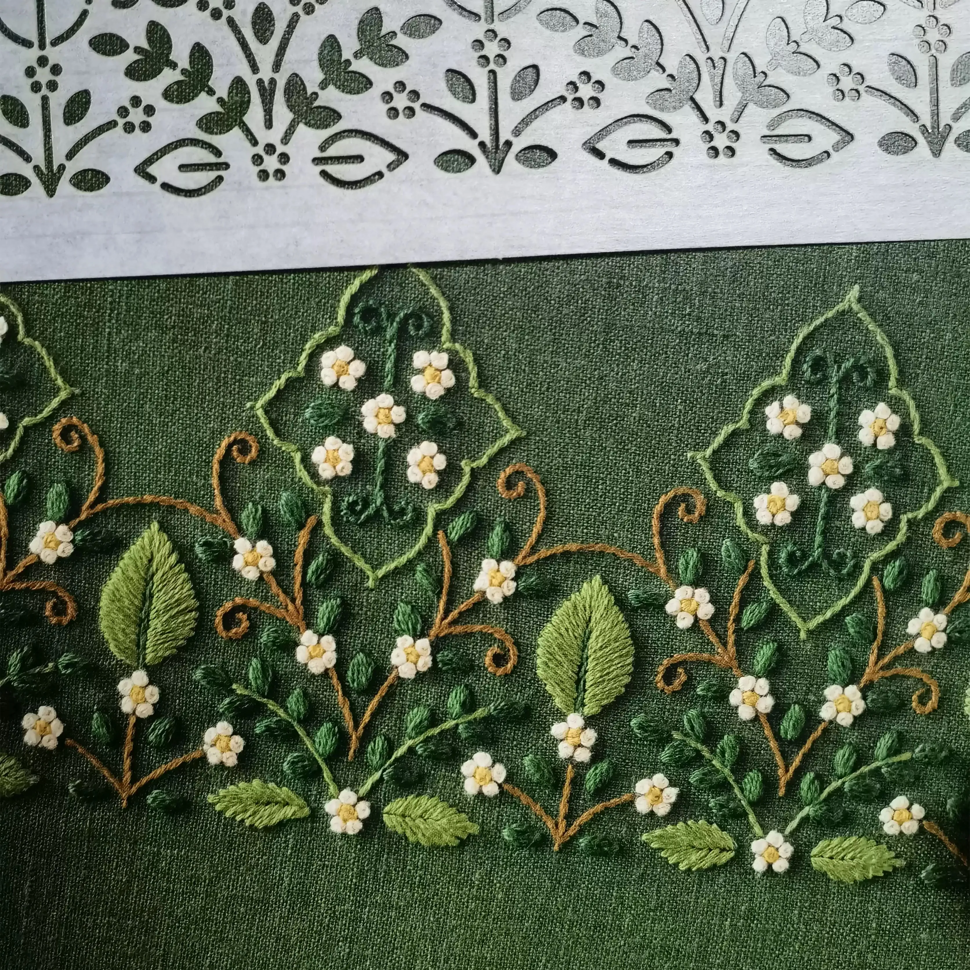 Reusable PET formwork for Embroidery,coaster,Fabric Crafts Drawing tool Plant Crown Quilting Templates Sashiko Stencils
