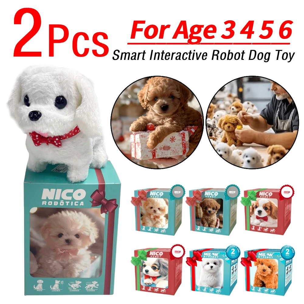 전자 로봇 강아지, 스마트 인터랙티브 로봇 강아지, 걷는 시뮬레이션 강아지, 짖는 소리, 꼬리 흔드는 강아지, 터치 센서가 있는 봉제 장난감