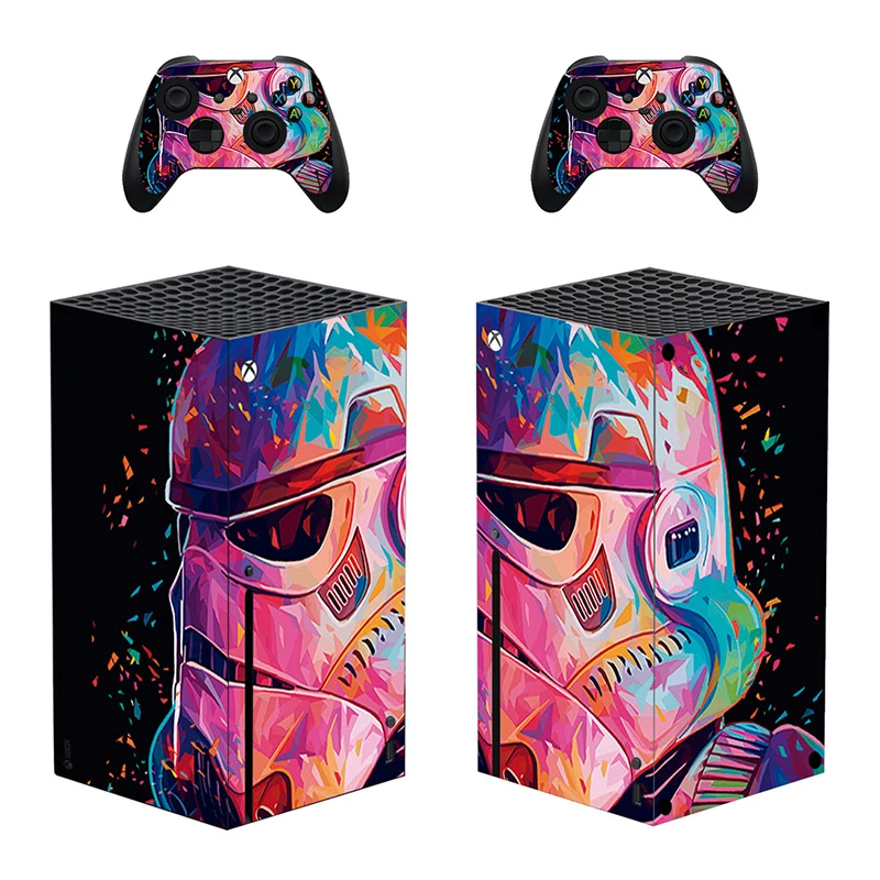 Colorful Pattern Skin Sticker Decal Cover for Xbox Series X Console and 2 Controllers Xbox Series X Skin Sticker Vinyl