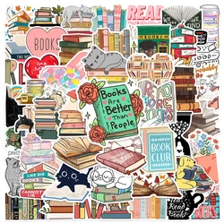 10/30/50pcs Reading Books Graffiti Stickers Decorative Stationery Scrapbooking Diary Waterproof Cartoon Sticker Packs DIY Toys