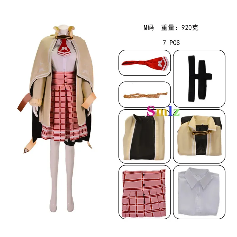 Watson Amelia Cosplay Anime Virtual VTuber Hololive Uniform Outfits Costumes Girl Watson Amelia Blonde Cosplay Dress