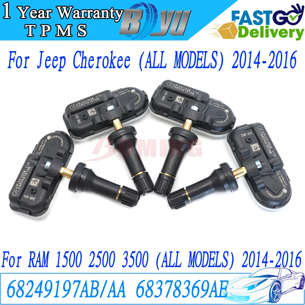 

Датчик контроля давления в шинах TPMS 434 МГц 68249197 AB для Jeep Cherokee Ram 1500 2500 3500 2014-2016 гг. 68239720 АА